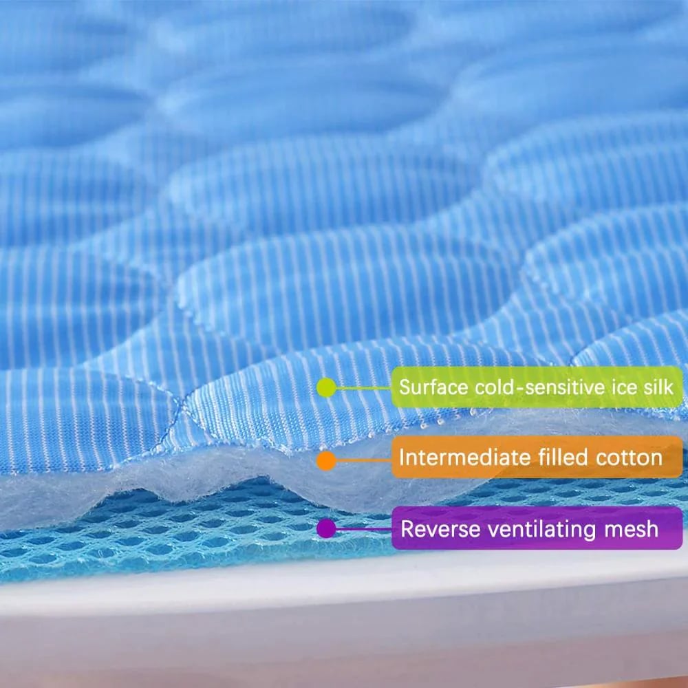 Foldable Cooling Mat for Dogs & Cats – Summer Crate Pad for Indoor or Travel Use