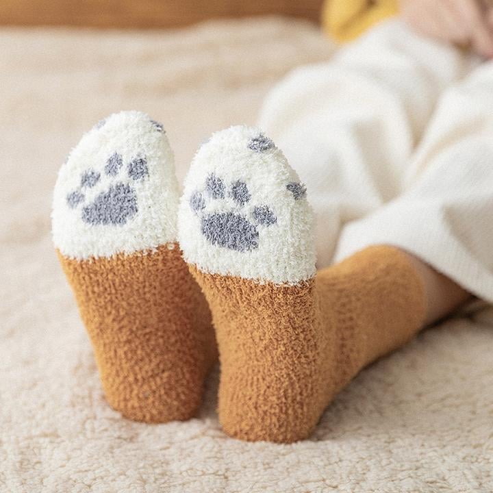 Cat Claw Socks – Fuzzy Cozy Paw Socks for Cat Lovers Christmas Gift