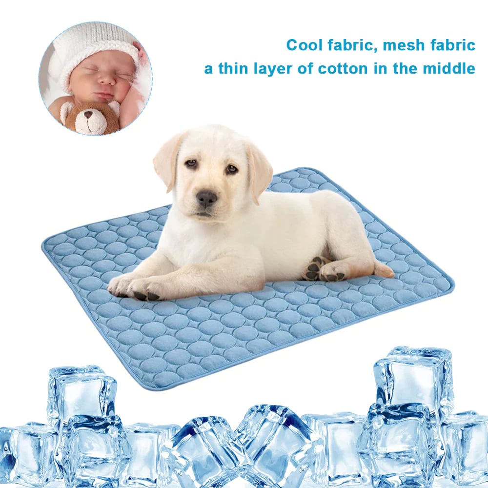 Foldable Cooling Mat for Dogs & Cats – Summer Crate Pad for Indoor or Travel Use