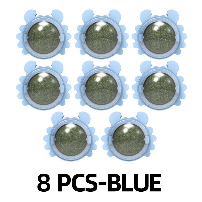 Catnip Balls for Cats – Lickable Natural Wall-Mounted Toy for Anxiety & Boredom Relief