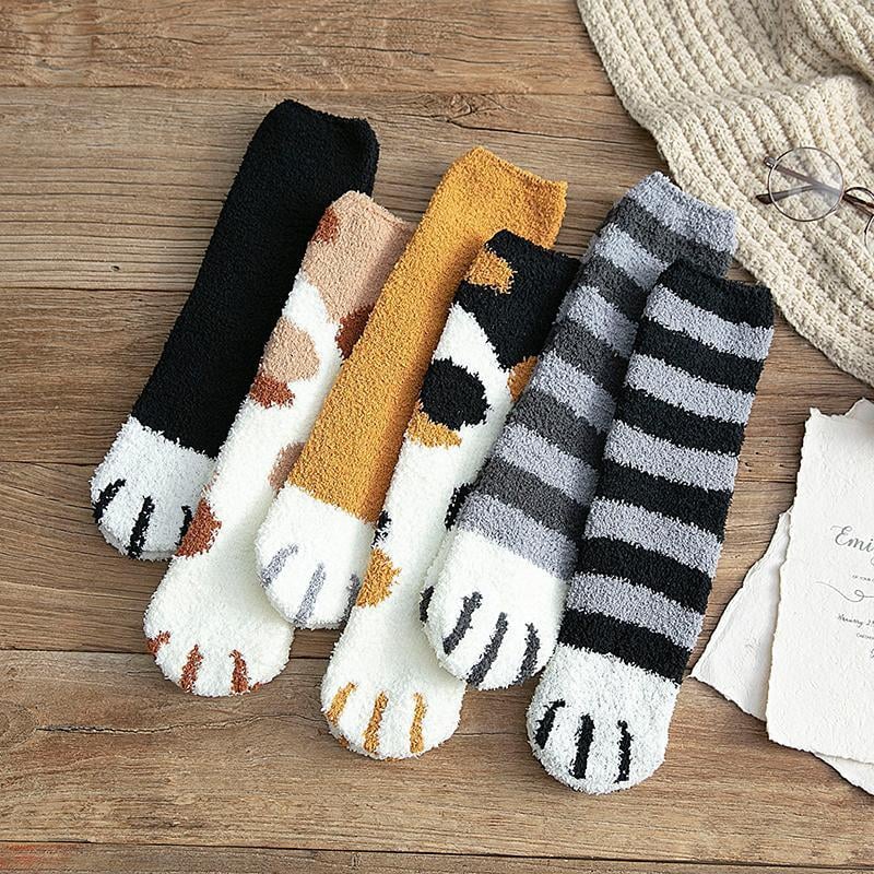 Cat Claw Socks – Fuzzy Cozy Paw Socks for Cat Lovers Christmas Gift