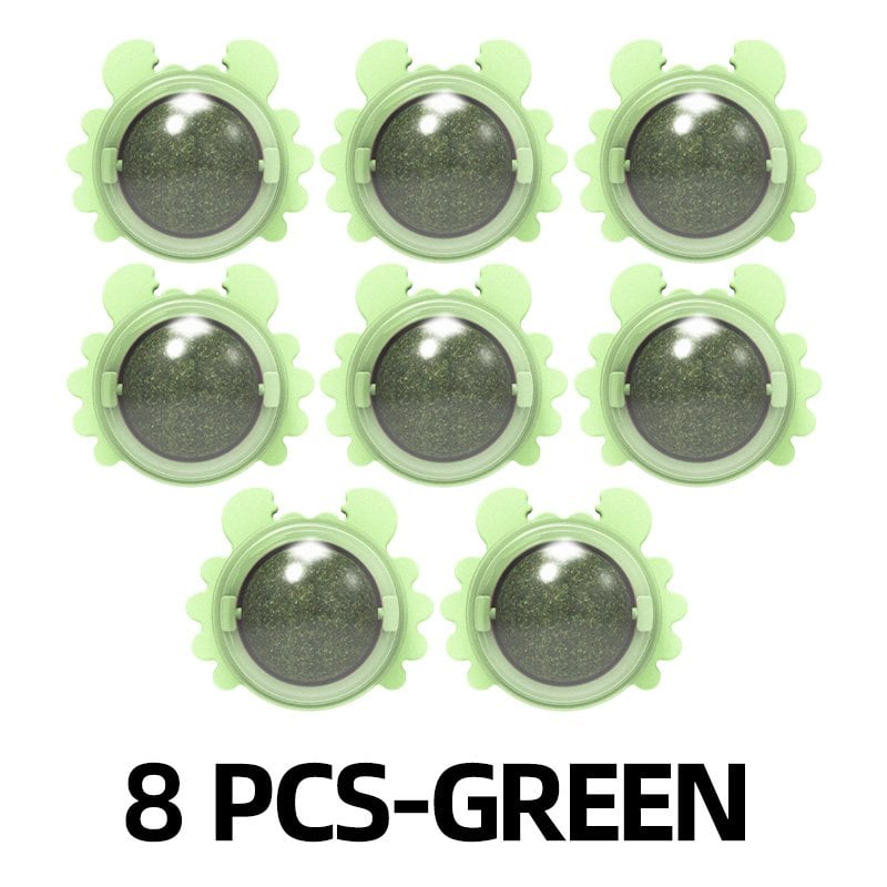 Catnip Balls for Cats – Lickable Natural Wall-Mounted Toy for Anxiety & Boredom Relief