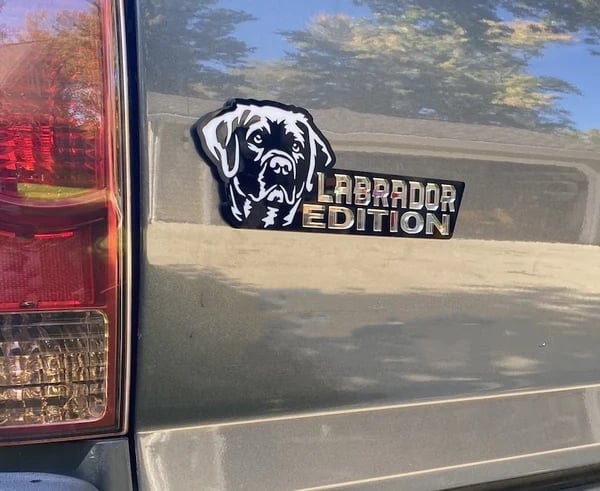 Dog Sticker for Car – Laser Cut Emblem Style, Weatherproof & Easy to Apply