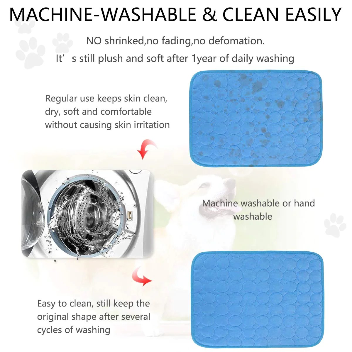 Foldable Cooling Mat for Dogs & Cats – Summer Crate Pad for Indoor or Travel Use