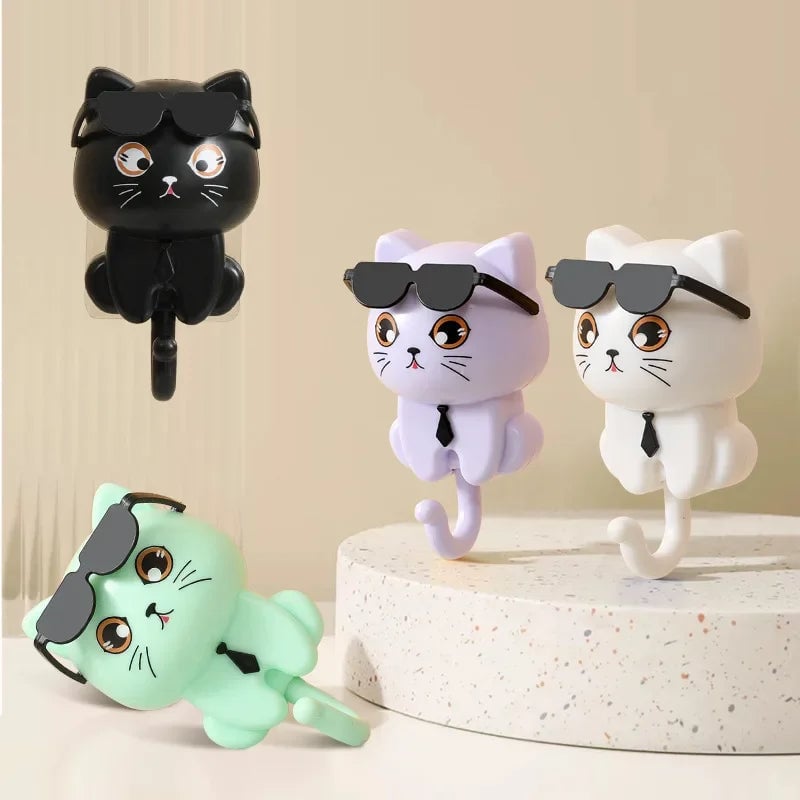 Cool Cat Key Holder – Wall-Mounted Hook for Cat Lovers & Key Storage