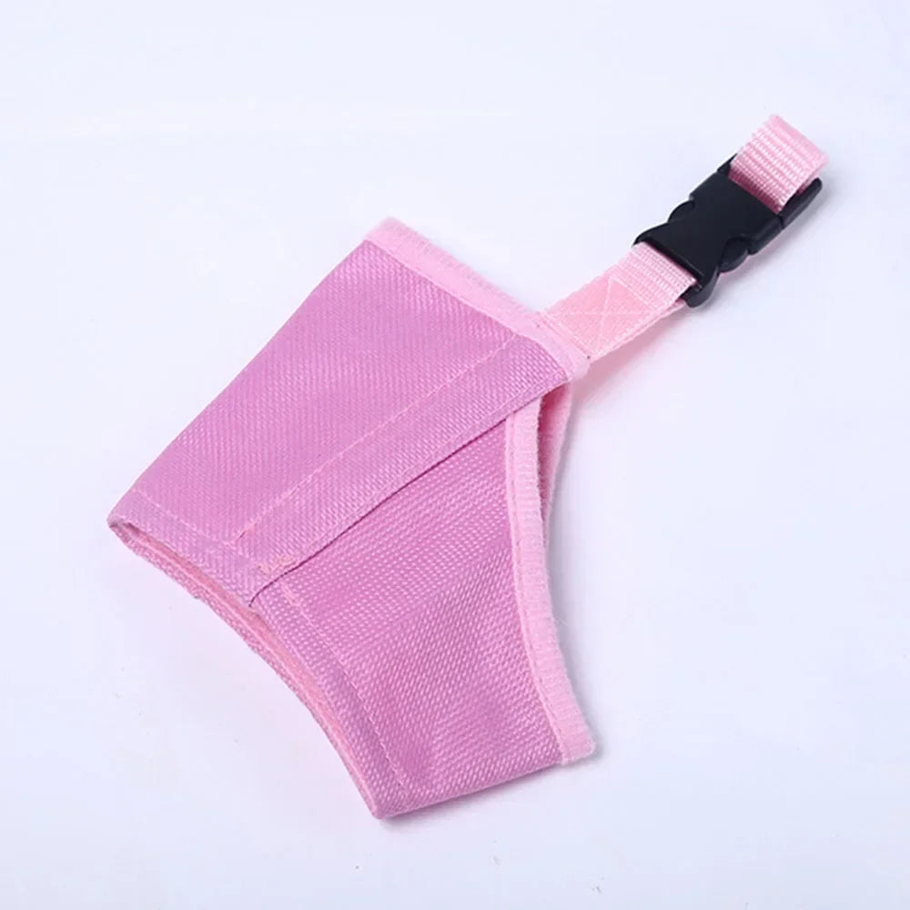 Pink dog muzzle small dog