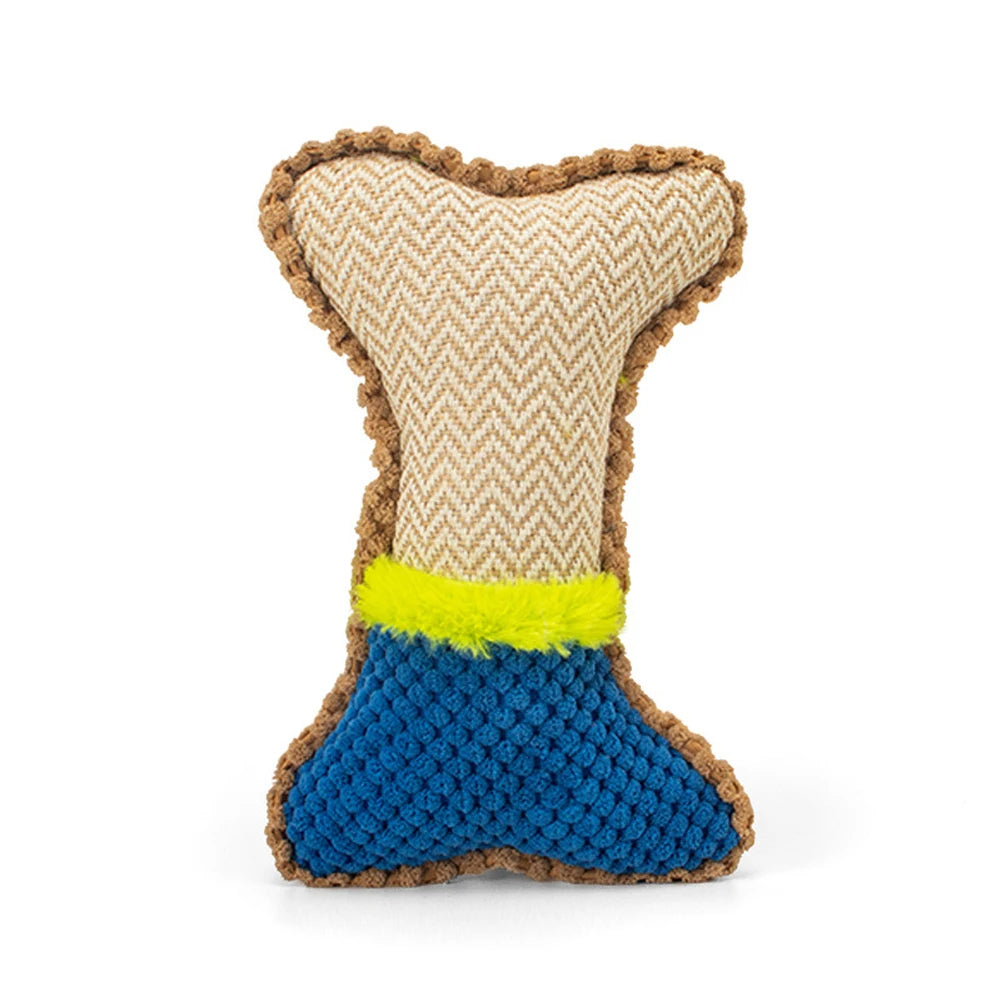 Plush Dog Bone Toy – Soft Squeaky Bone Toy for Dogs