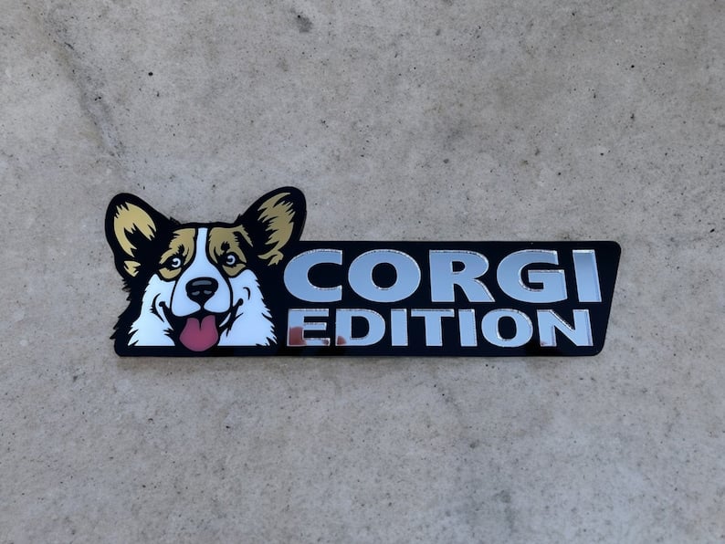 Dog Sticker for Car – Laser Cut Emblem Style, Weatherproof & Easy to Apply