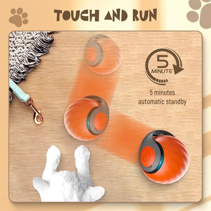Interactive Cat Ball Toy – Rolling Light-Up Ball for Indoor Cats & Kittens