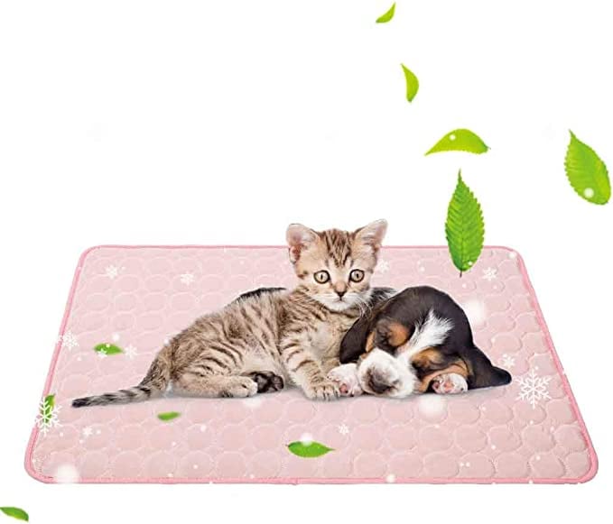Foldable Cooling Mat for Dogs & Cats – Summer Crate Pad for Indoor or Travel Use