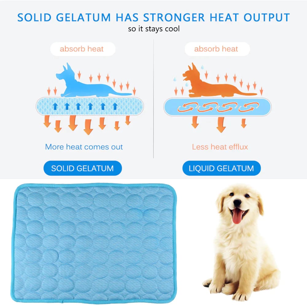 Foldable Cooling Mat for Dogs & Cats – Summer Crate Pad for Indoor or Travel Use