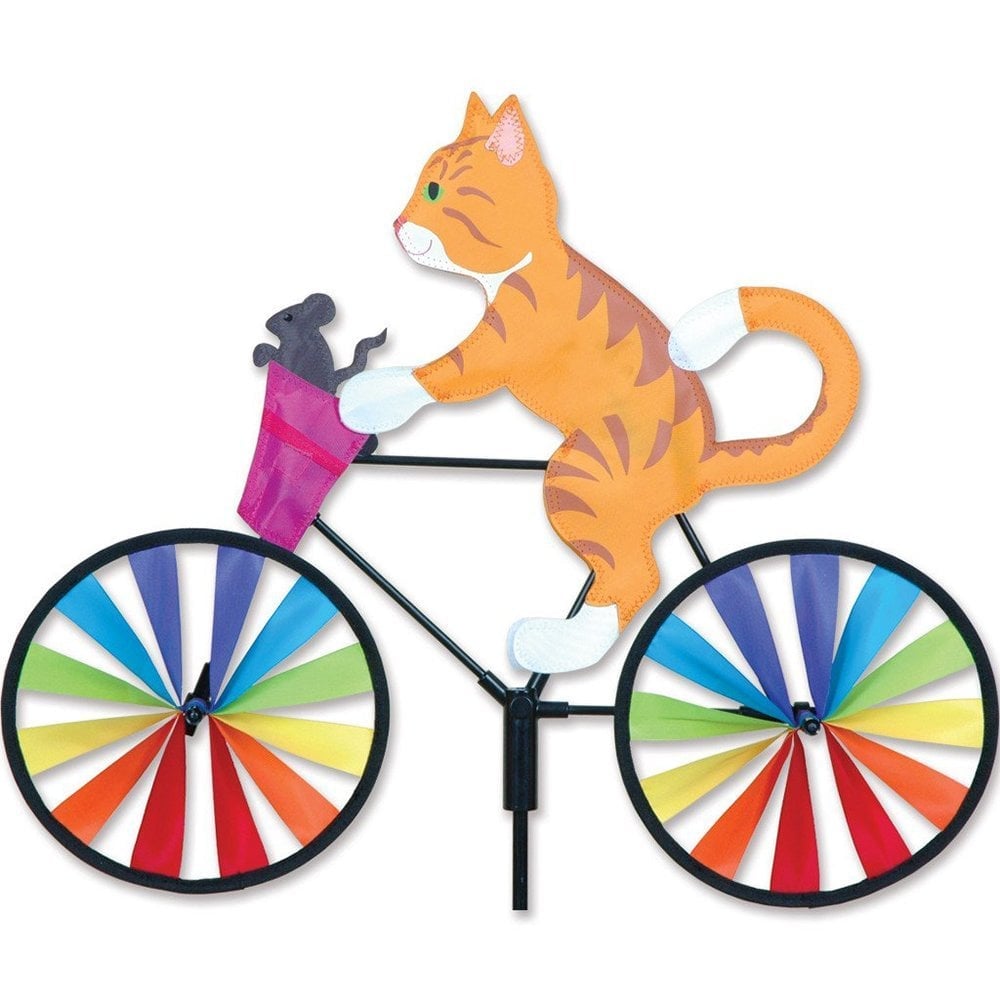 outdoor cat toy bicycle wind spinner for fun