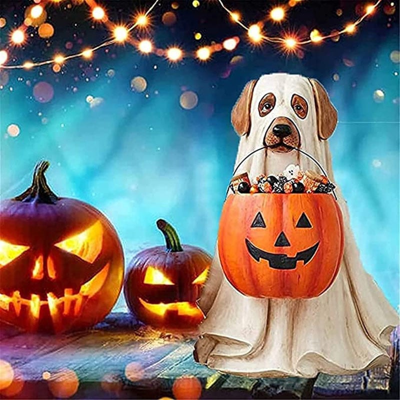spooky halloween pet candy bowl