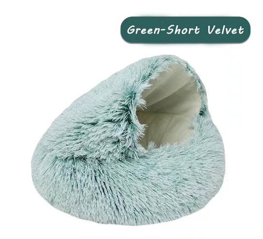 Plush Cat Bed for Indoor Cats – Soft, Cozy, and Machine Washable