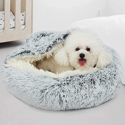 Plush Cat Bed for Indoor Cats – Soft, Cozy, and Machine Washable