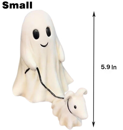 Ghost Dog Halloween Statue – Funny & Spooky Outdoor Lawn Decor