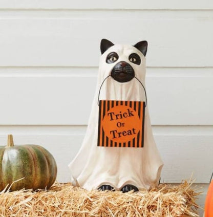 Ghost Dog Candy Bowl – Cute Halloween Candy Holder for Treats & Décor