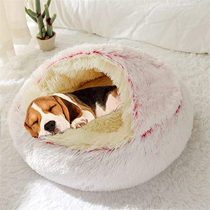 Plush Cat Bed for Indoor Cats – Soft, Cozy, and Machine Washable
