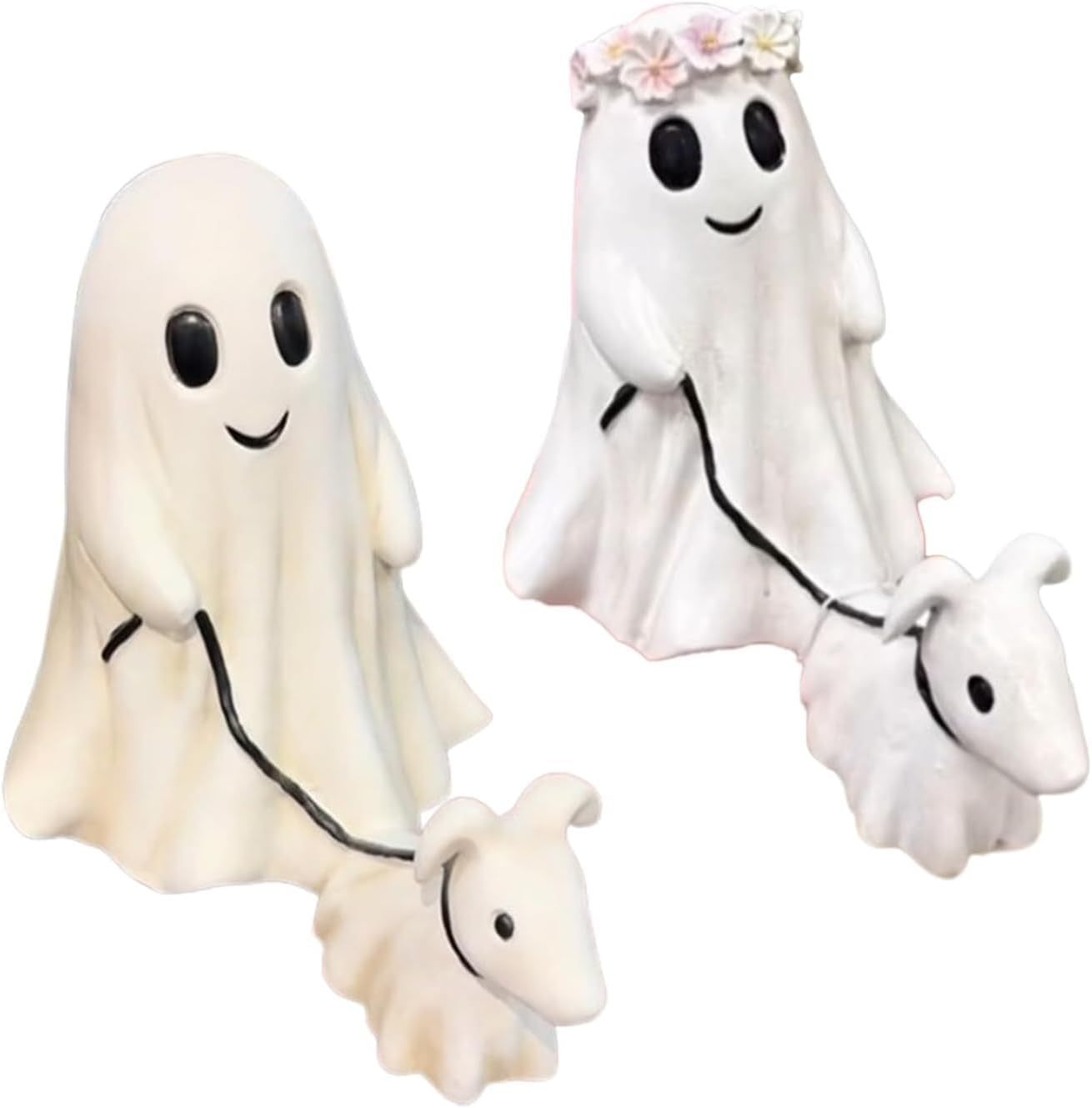 Ghost Dog Halloween Statue – Funny & Spooky Outdoor Lawn Decor