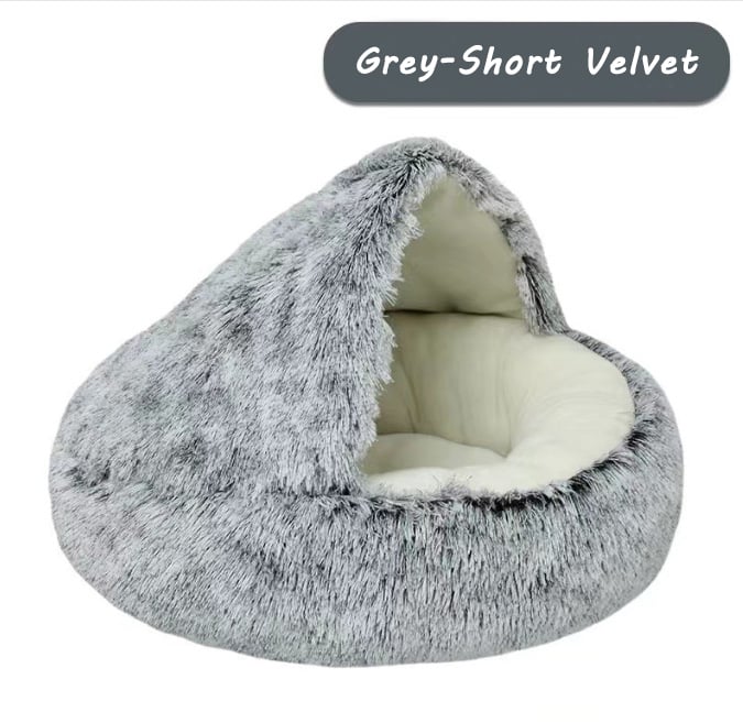 Plush Cat Bed for Indoor Cats – Soft, Cozy, and Machine Washable
