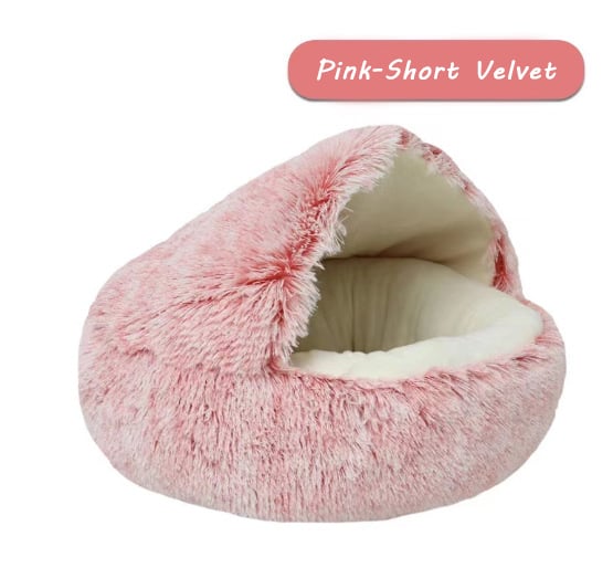Plush Cat Bed for Indoor Cats – Soft, Cozy, and Machine Washable