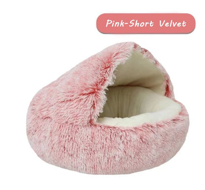 Plush Cat Bed for Indoor Cats – Soft, Cozy, and Machine Washable