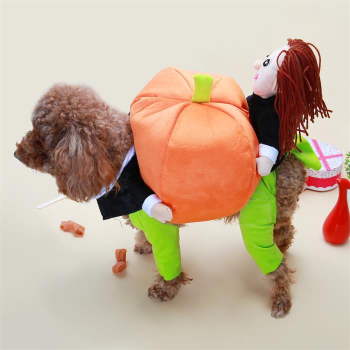Pumpkin Halloween Costume for Dogs & Cats – Cute Pet Outfit for Trick or Treat Party