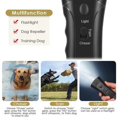 Ultrasonic Anti Barking Dog Device – Handheld Bark Control & Dog Repeller