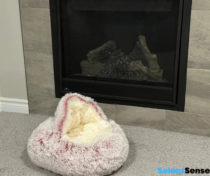 Plush Cat Bed for Indoor Cats – Soft, Cozy, and Machine Washable