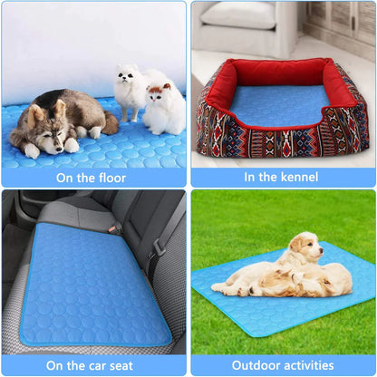 Foldable Cooling Mat for Dogs & Cats – Summer Crate Pad for Indoor or Travel Use