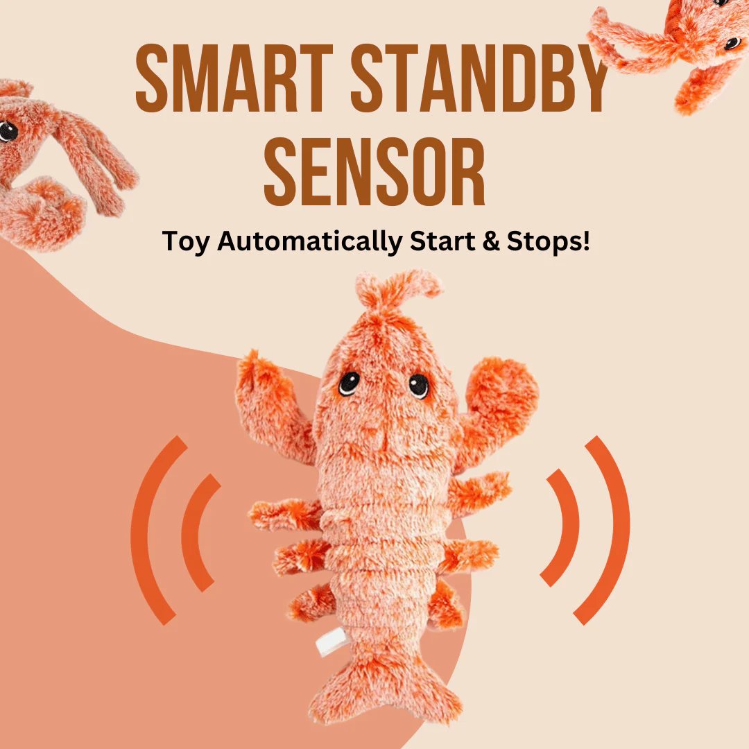 Floppy Lobster Interactive Dog Toy – Moving, Rechargeable & Fun Lobster Toy for Dogs