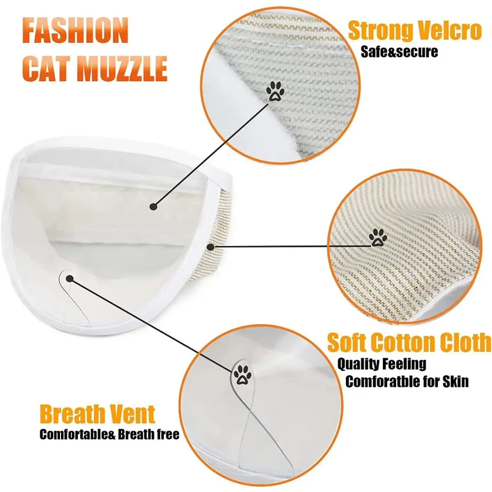 Best Cat Grooming Tool Set – Anti-Biting Bathing Tool with Transparent Mouth & Nose Mask