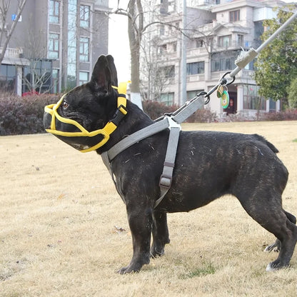 Best Dog Muzzle to Prevent Biting – Mesh Breathable Muzzle for Small Dogs (French Bulldog, Pug)
