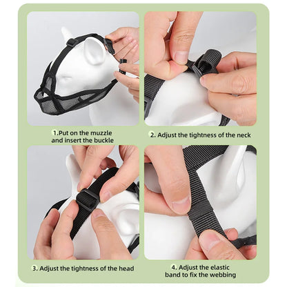 Best Dog Muzzle to Prevent Biting – Mesh Breathable Muzzle for Small Dogs (French Bulldog, Pug)