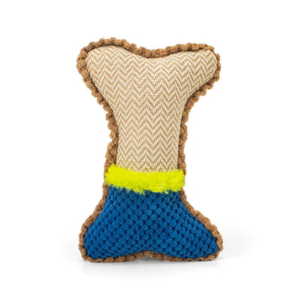 Plush Dog Bone Toy – Soft Squeaky Bone Toy for Dogs