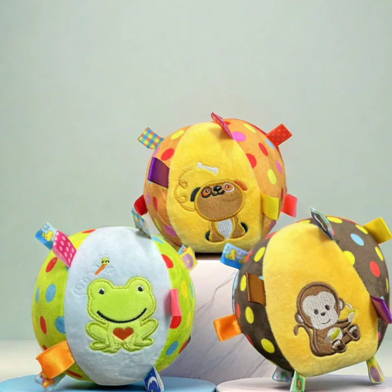 Plush Dog Toy Ball – Squeaky Interactive Soft Toy for Small & Big Dogs