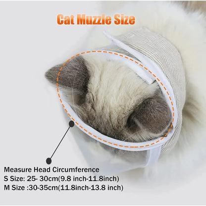 Best Cat Grooming Tool Set – Anti-Biting Bathing Tool with Transparent Mouth & Nose Mask