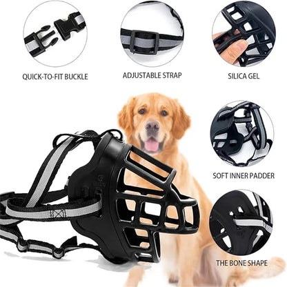 Best Dog Muzzle for Biting – Breathable Basket Muzzle to Prevent Biting and Barking