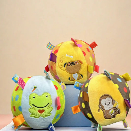 Plush Dog Toy Ball – Squeaky Interactive Soft Toy for Small & Big Dogs