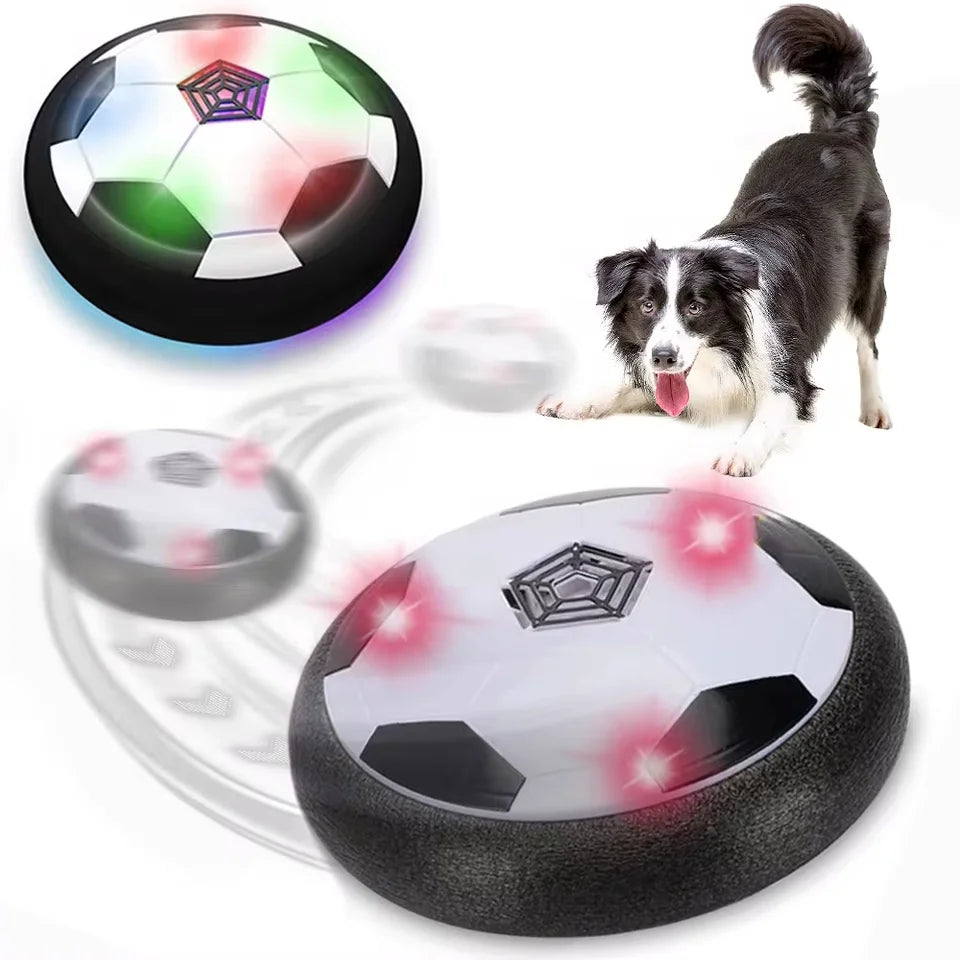 interactive gliding disc toy with LED lights for dogs
