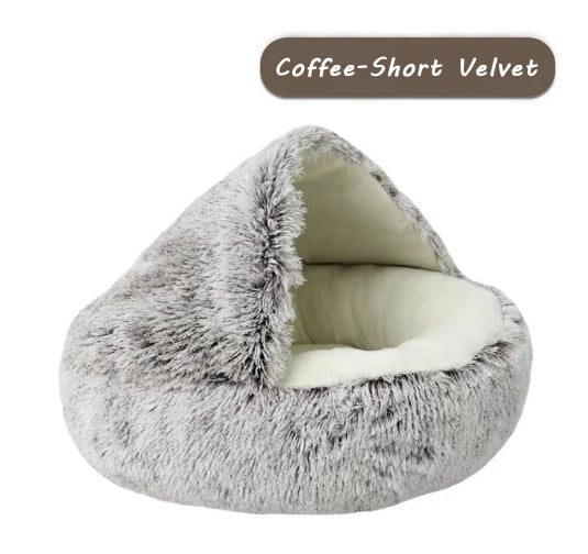 Plush Cat Bed for Indoor Cats – Soft, Cozy, and Machine Washable