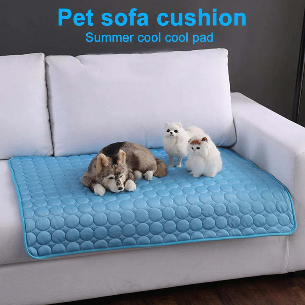 Foldable Cooling Mat for Dogs & Cats – Summer Crate Pad for Indoor or Travel Use