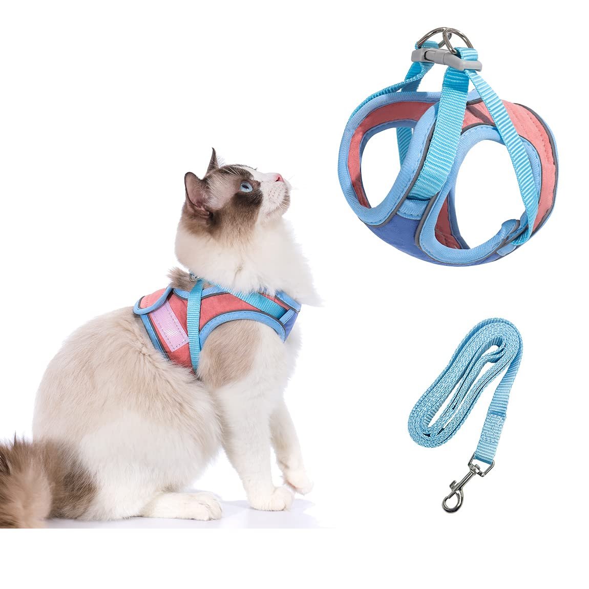 Escape Proof Cat Harness and Leash Set – Adjustable & Breathable Vest for Walking