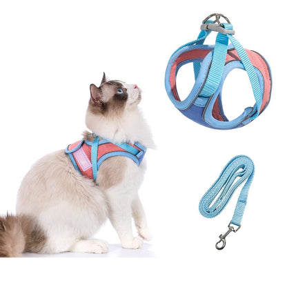 Escape Proof Cat Harness and Leash Set – Adjustable & Breathable Vest for Walking