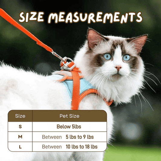 breathable mesh cat vest harness for small cats