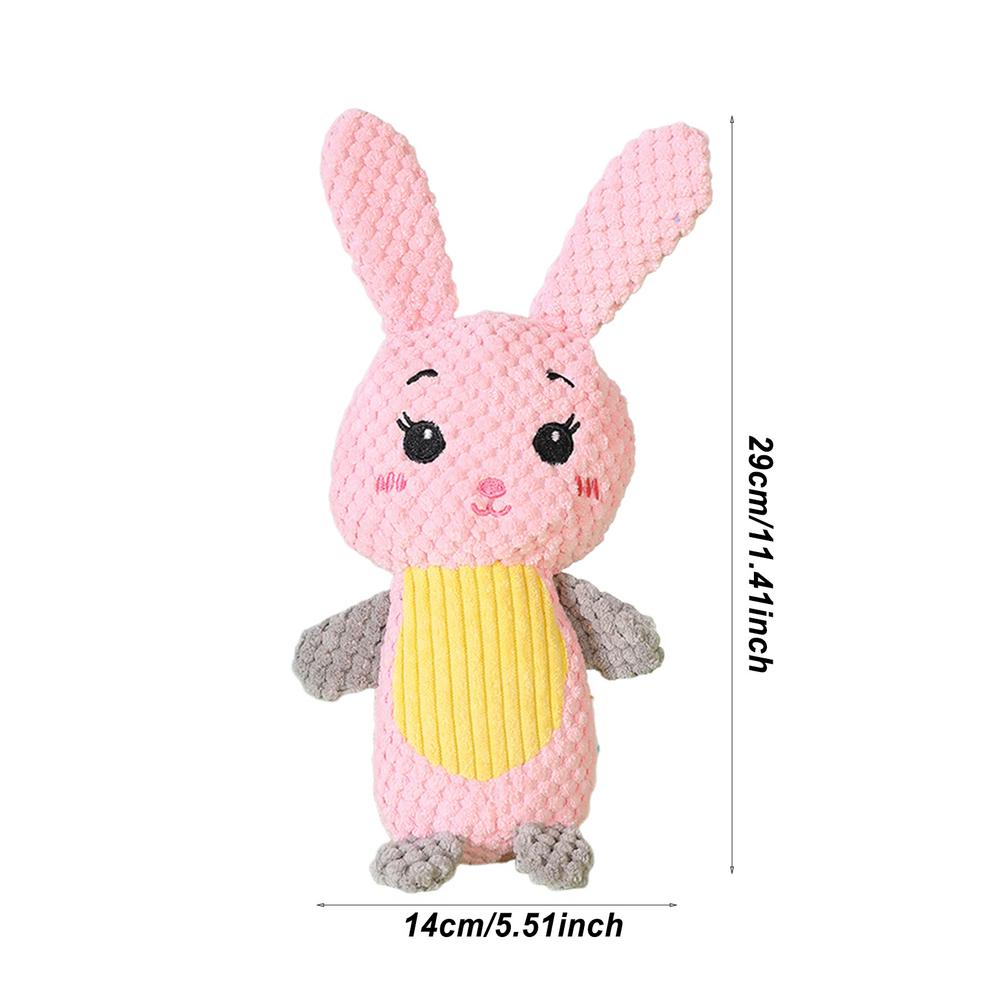 plush bunny dog toy front view