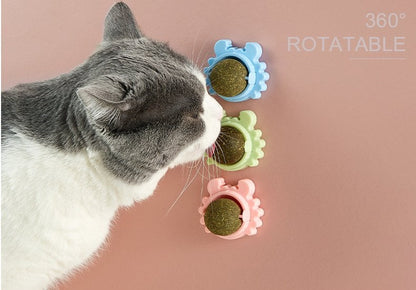 Catnip Balls for Cats – Lickable Natural Wall-Mounted Toy for Anxiety & Boredom Relief