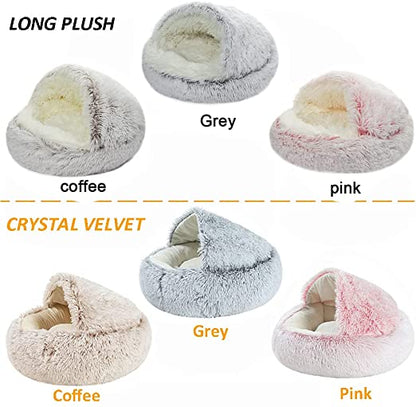 Plush Cat Bed for Indoor Cats – Soft, Cozy, and Machine Washable