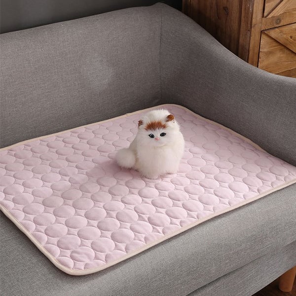 Foldable Cooling Mat for Dogs & Cats – Summer Crate Pad for Indoor or Travel Use