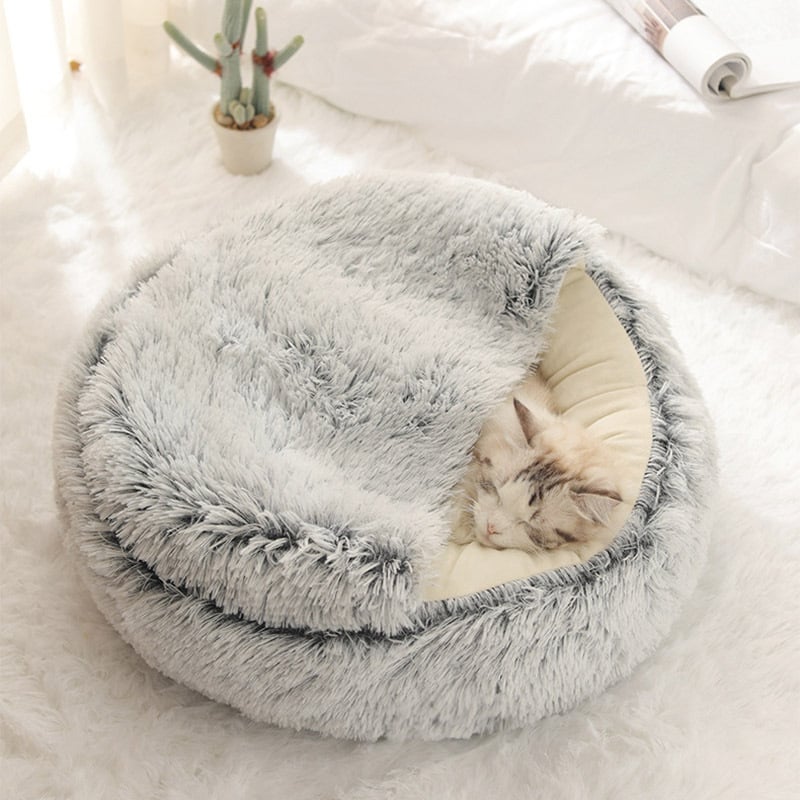 cozy indoor cat sleeping bed soft material